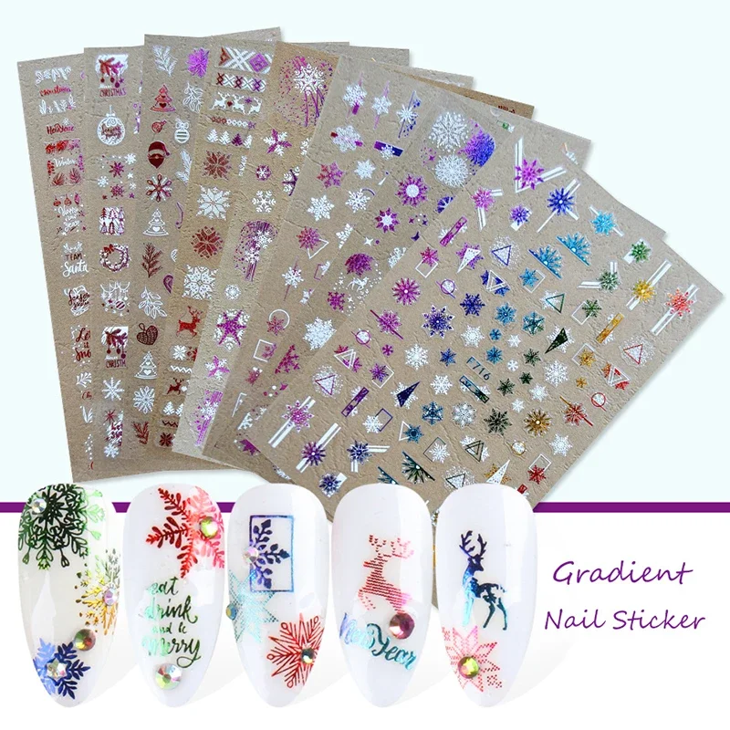 Nail Art Xmas Stickers - Décalcomanies autocollantes pour ongles de Noël