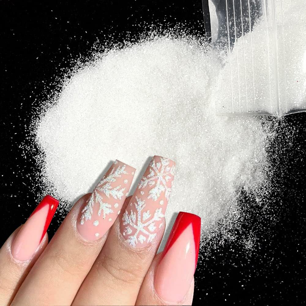 Nail Art Xmas Stickers - 50 g/sac noël blanc noir sucre