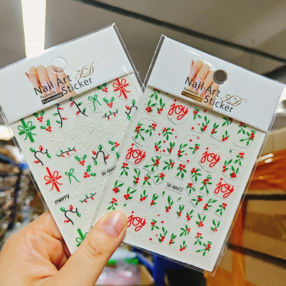 Nail Art Xmas Stickers - Autocollants adhésifs pour Nail Art, 2