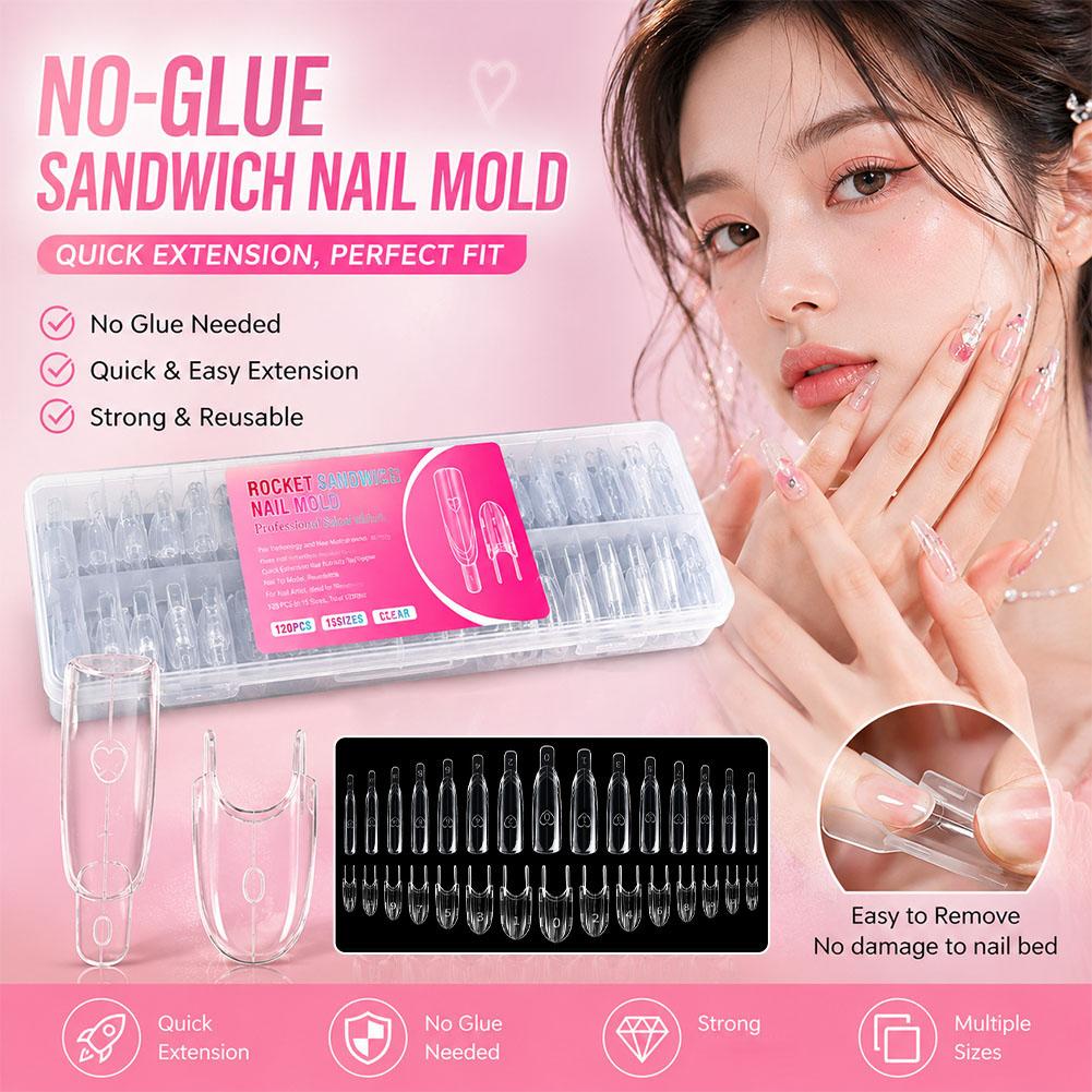 Nail Extension Form - Kit de 120 Moules Double Forme
