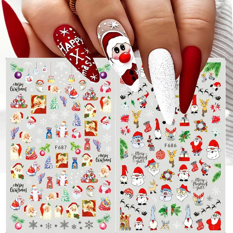 Décalcomanies autocollantes po - Nail Art Xmas Stickers avis et prix
