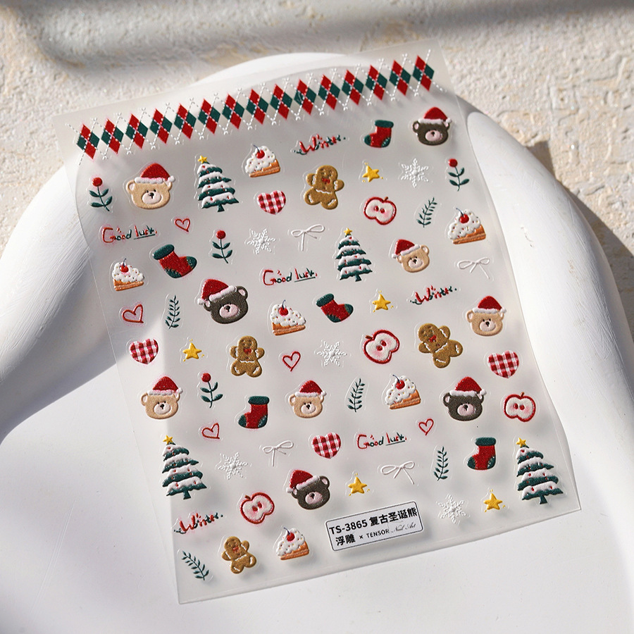 Autocollants pour ongles ours  - Nail Art Xmas Stickers avis et prix